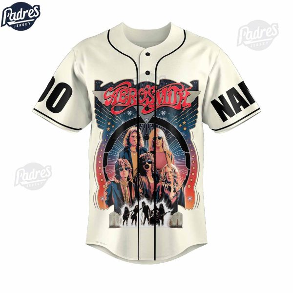 Custom Aerosmith Historic Farewell Tour Baseball Jersey 3