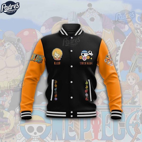 Custom Anime Nami Baseball Jacket 2