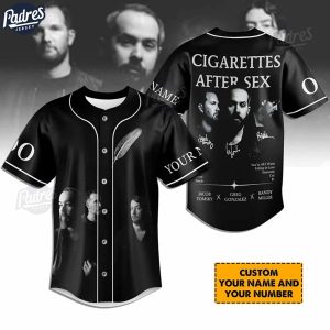 Custom Cigarettes After Sex Black Baseball Jersey 1