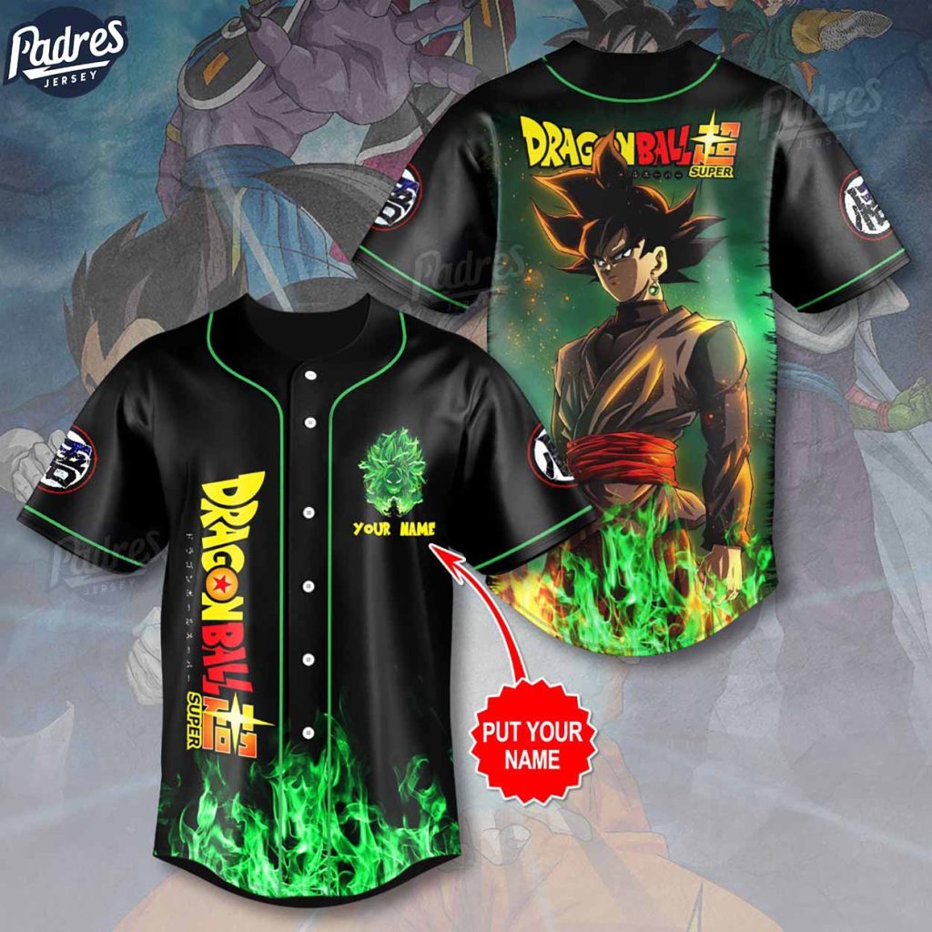 Custom Dragon Ball Z Black Goku Baseball Jersey