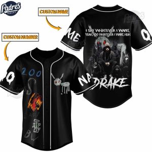 Custom Drake Black Baseball Jersey Style 1