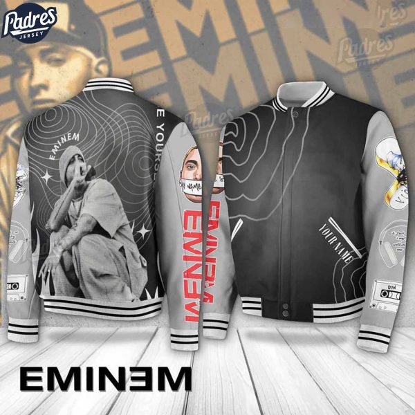 Custom Eminem Rapper Baseball Jacket 1