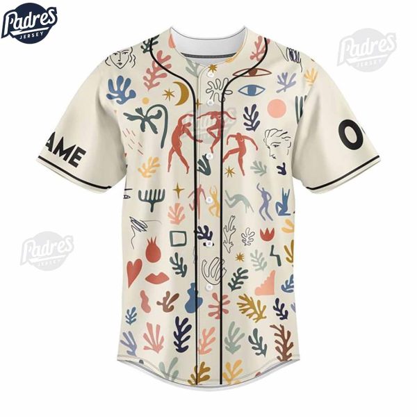 Custom Henri Matisse Baseball Jersey Creativity Takes Courage 2