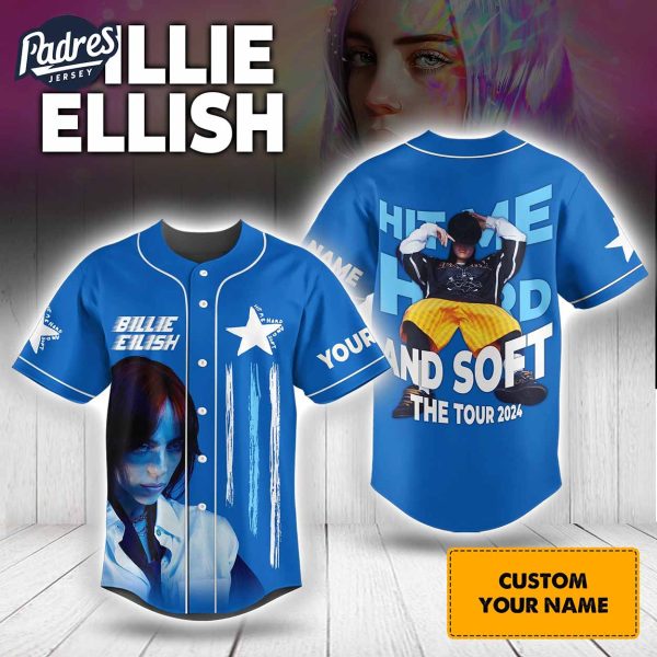 Custom Hit Me Hard And Soft Tour Design Billie Eilish Baseball Jersey 1