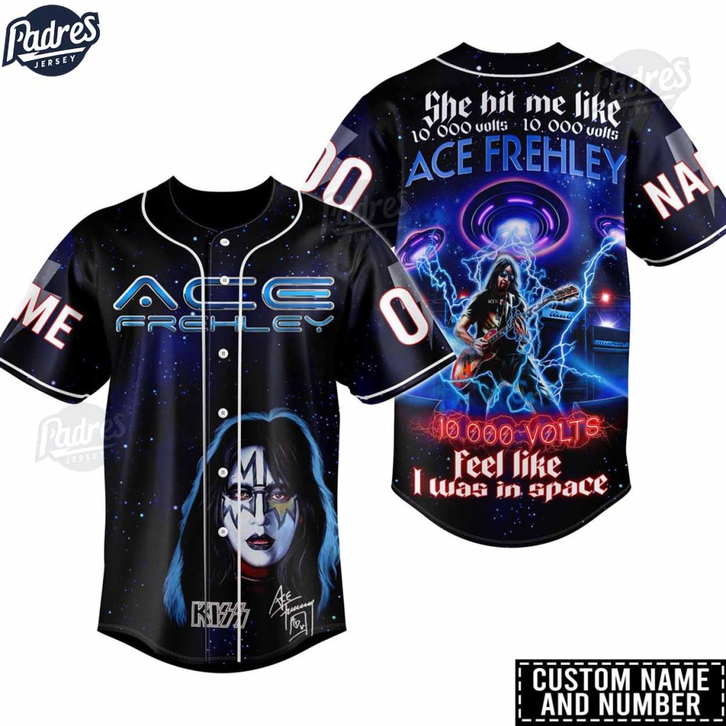 Custom Kiss Ace Frehley Baseball Jersey