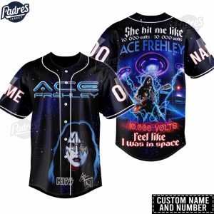 Custom Kiss Ace Frehley Baseball Jersey 1