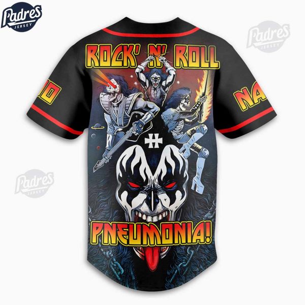 Custom Kiss Rock And Roll All Nite Baseball Jersey 2