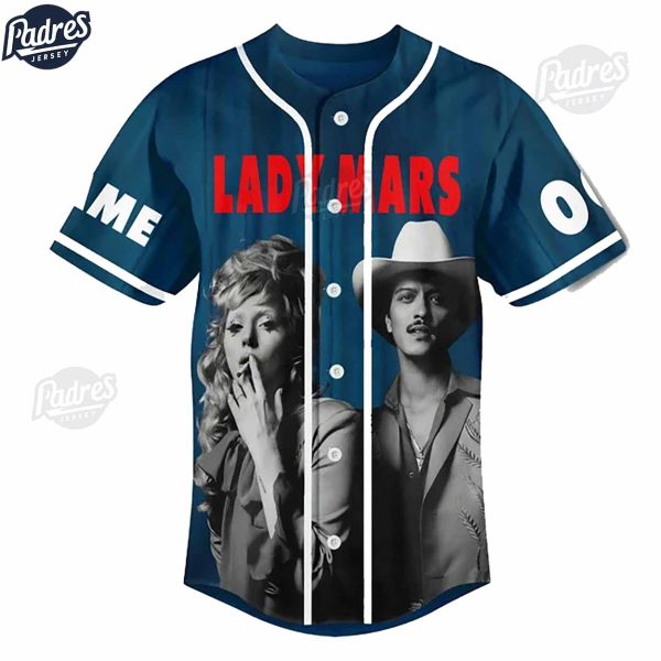 Custom Lady GaGa Die With A Smile Baseball Jersey 2