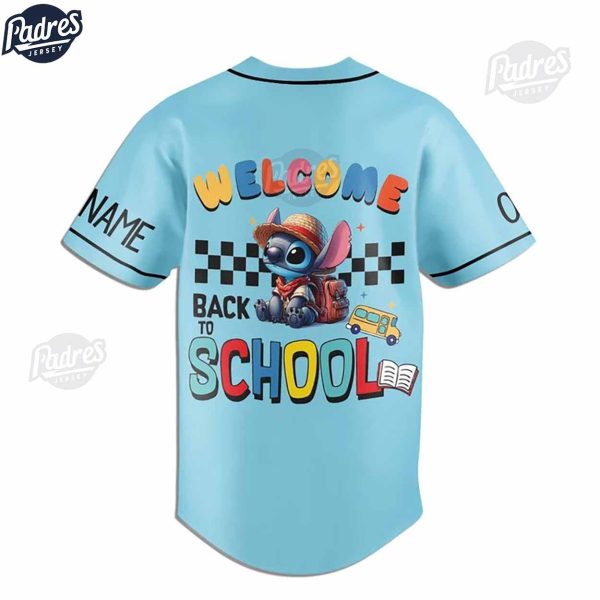 Custom Lilo Stitch Back To School Baseball Jersey 2