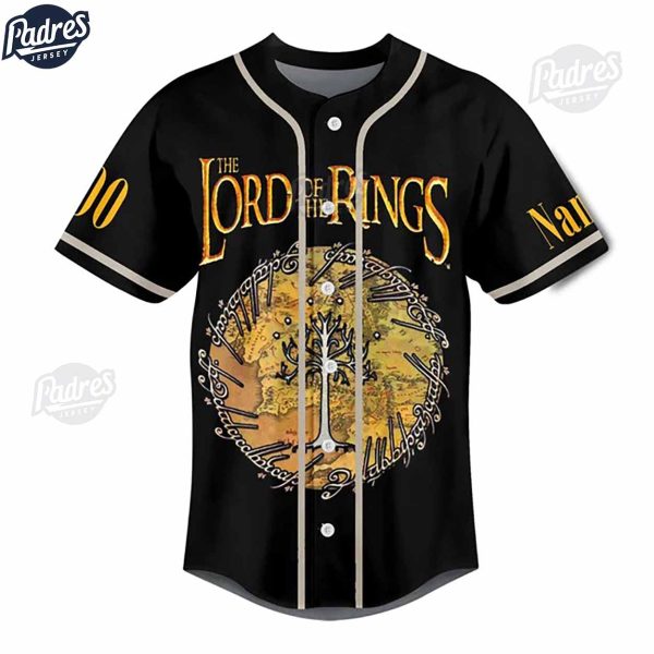 Custom Lord Of The Rings Black Baseball Jersey 2