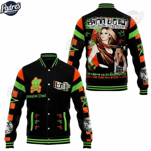 Custom Music Avril Lavigne Baseball Jacket 3