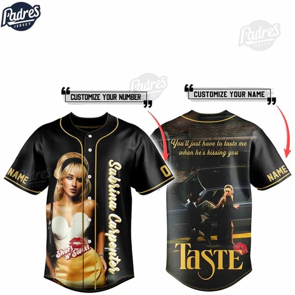 Custom Sabrina Carpenter Taste Baseball Jersey 1