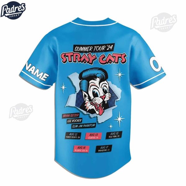 Custom Stray Cats Summer Tour 2024 Baseball Jersey 3