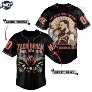 Custom Zach Bryan World Tour Baseball Jersey 1