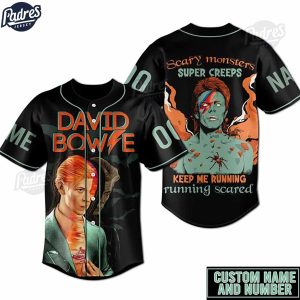 David Bowie Scary Monsters Super Creeps Custom Baseball Jersey 1