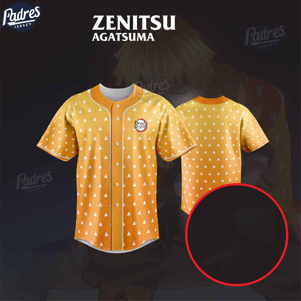 Demon Slayer Zenitsu Agatsuma Baseball Jersey Padres