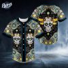 Flowers Baseball Jersey Sugar Skull Designs 1