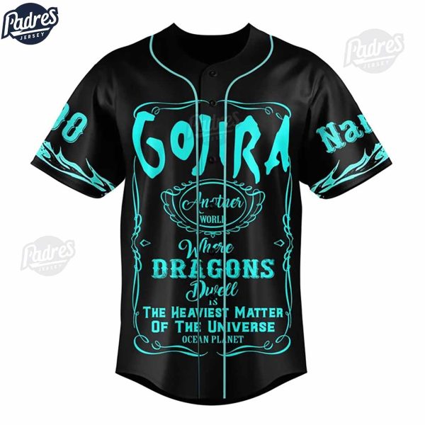 GOJIRA Where Dragons Dwell Custom Baseball Jersey 2