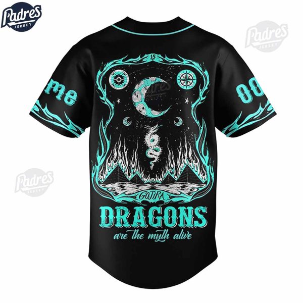 GOJIRA Where Dragons Dwell Custom Baseball Jersey 3