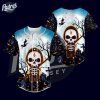 Happy Halloween Cute Skull Baseball Jersey 1