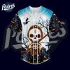 Happy Halloween Cute Skull Baseball Jersey 2