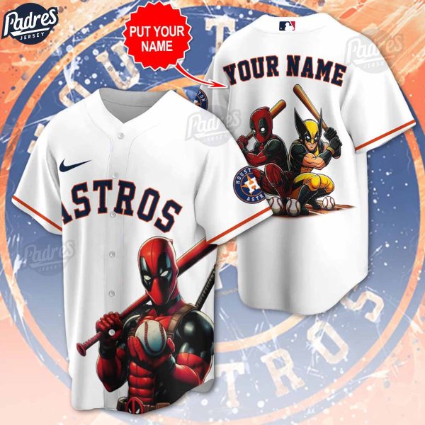 Houston Astros Deadpool Wolverine Baseball Jersey