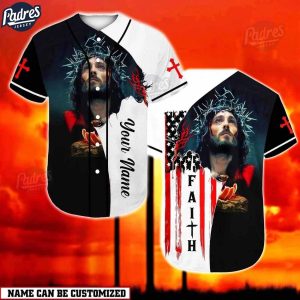 Jesus American Flag Custom Baseball Jersey 1