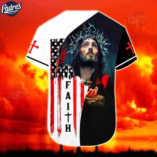 Jesus American Flag Custom Baseball Jersey 3