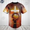 Jesus And Lion Faith Over Fear Baseball Jersey For You 2