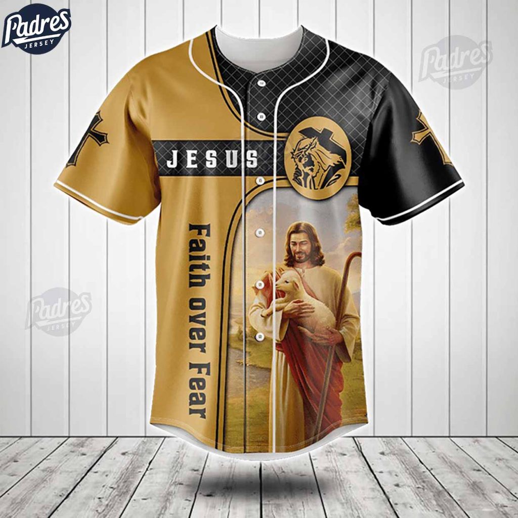 Jesus Faith Over Fear Baseball Jersey