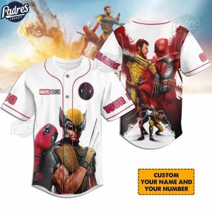 Marvel Studios Deadpool & Wolverine White Baseball Jersey