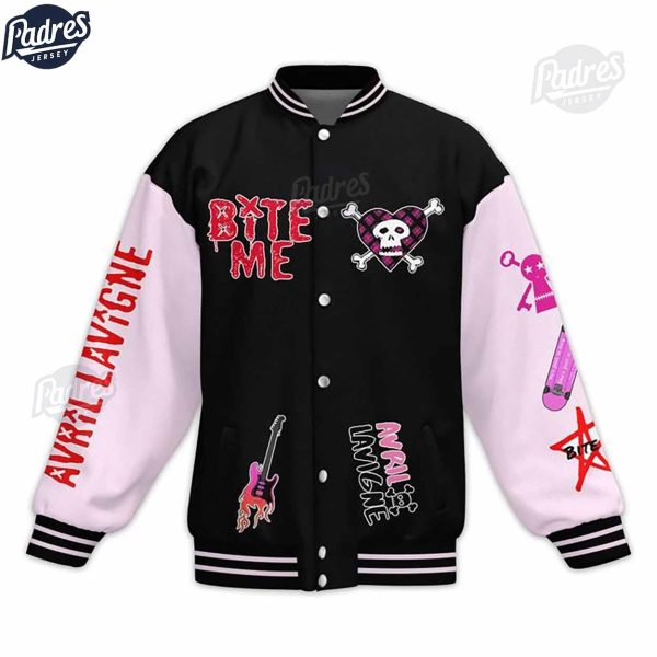 Music Avril Lavigne Bite Me Baseball Jacket 2