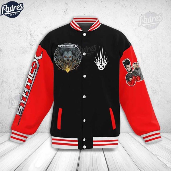 Music Static X Band Baseball Jacket 2