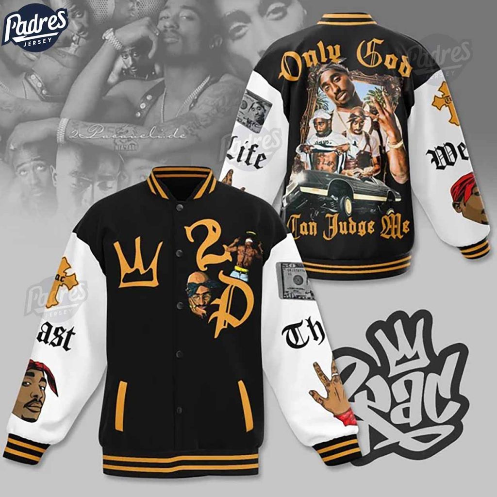 Music Tupac Shakur Baseball Jacket Rapper Style