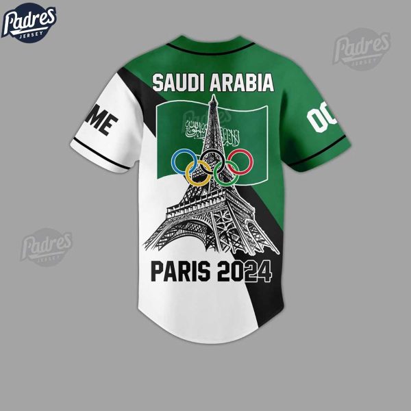 Olympic Paris Team Custom Saudi Arabia Baseball Jersey 2