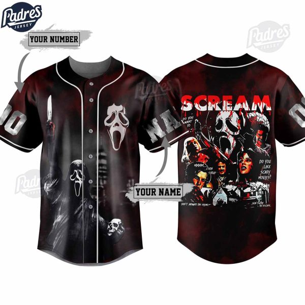 Scream Do You Like Scary Movie Custom Baseball Jersey 1