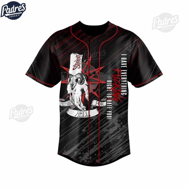 Slipknot Black Baseball Jersey 2