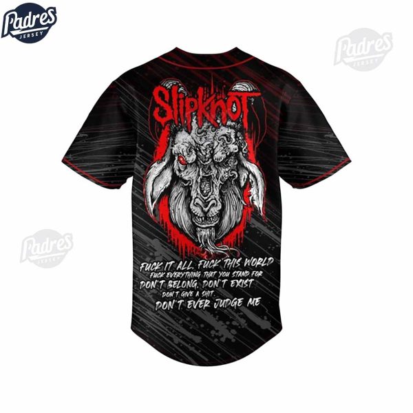 Slipknot Black Baseball Jersey 3