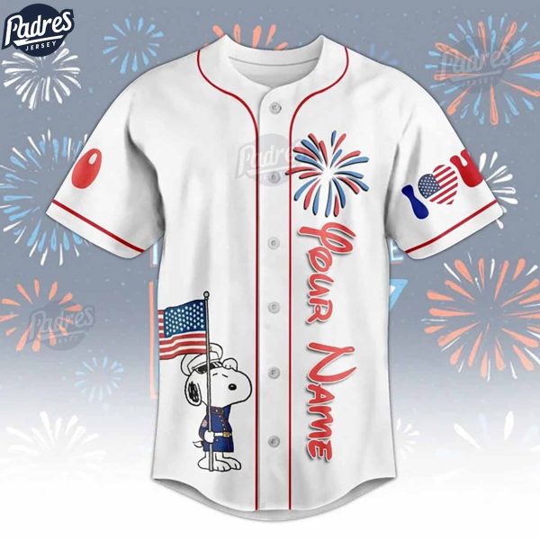 Snoopy 4th Of July Baseball Jersey Style 1