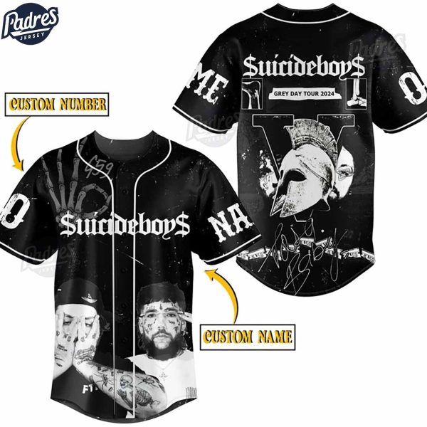 Suicideboys Grey Day Tour 2024 Baseball Jersey 3