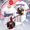 Texas Rangers Deadpool Wolverine Baseball Jersey