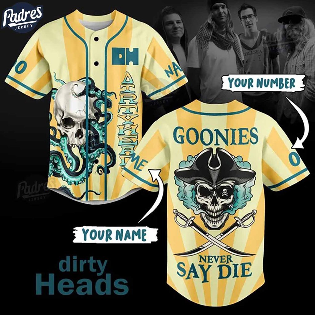 The Dirty Heads Goonies Never Say Die Custom Baseball Jersey