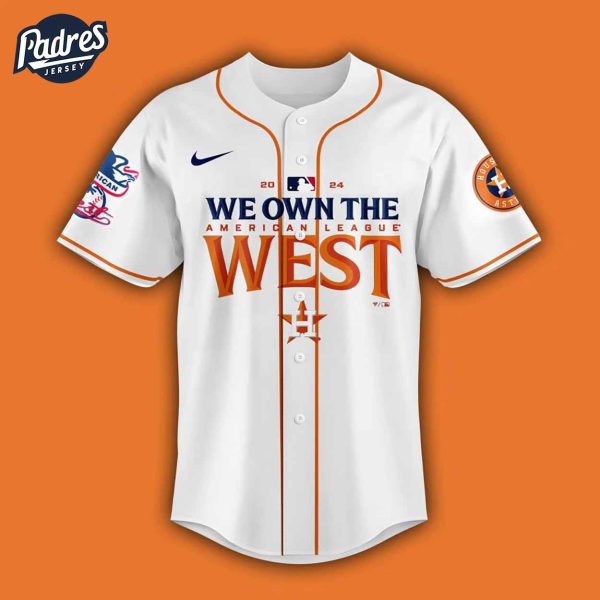 2024 Houston Astros Fanatics Al West Division Champions Baseball Jersey 3