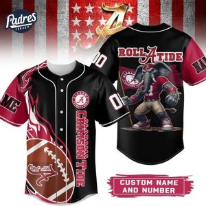 Alabama Crimson Tide Football Baseball Jersey For Fans 1