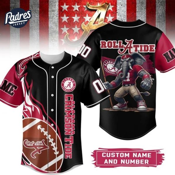 Alabama Crimson Tide Football Baseball Jersey For Fans 1