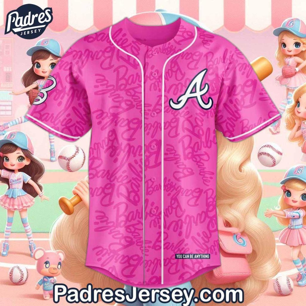 Atlanta Braves X Barbie Night Game Monogram Baseball Jersey