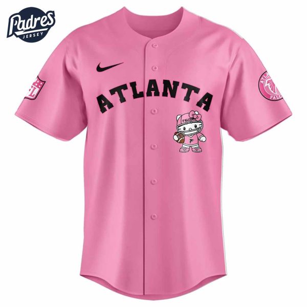 Atlanta Falcons Hello Kitty Pink NFL Baseball Jersey 2