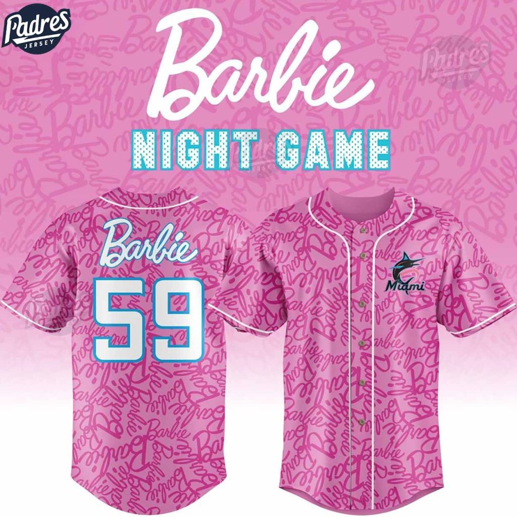 Barbie Night Game x Miami Marlins Baseball Jersey