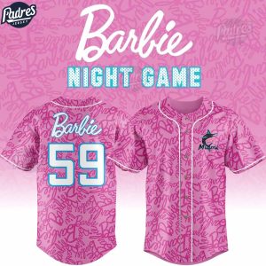 Barbie Night Game x Miami Marlins Baseball Jersey 1