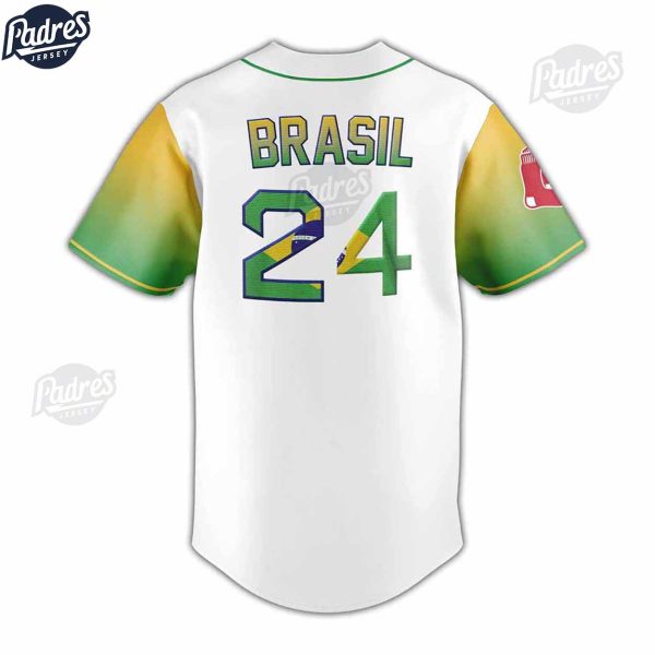 Boston Red Sox Brazil Baseball Jersey 3